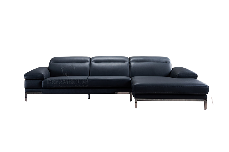 Ghế sofa góc bệ inox 304 bọc da S512