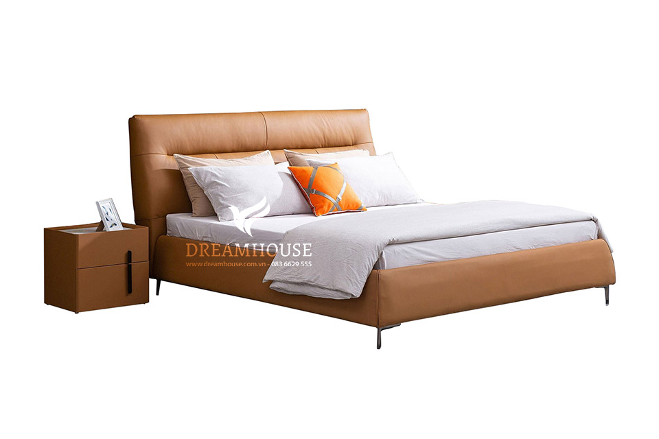 Giường ngủ bọc da S658
