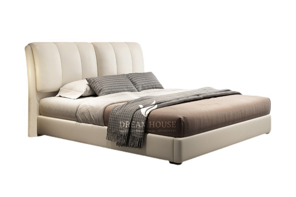 Giường hiện đại bọc da microfiber S615