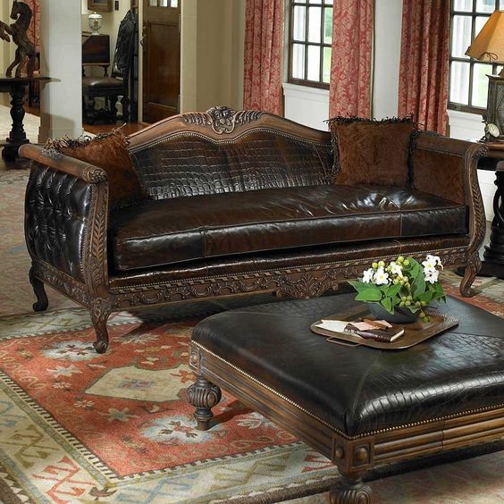 đôn sofa da cá sấu