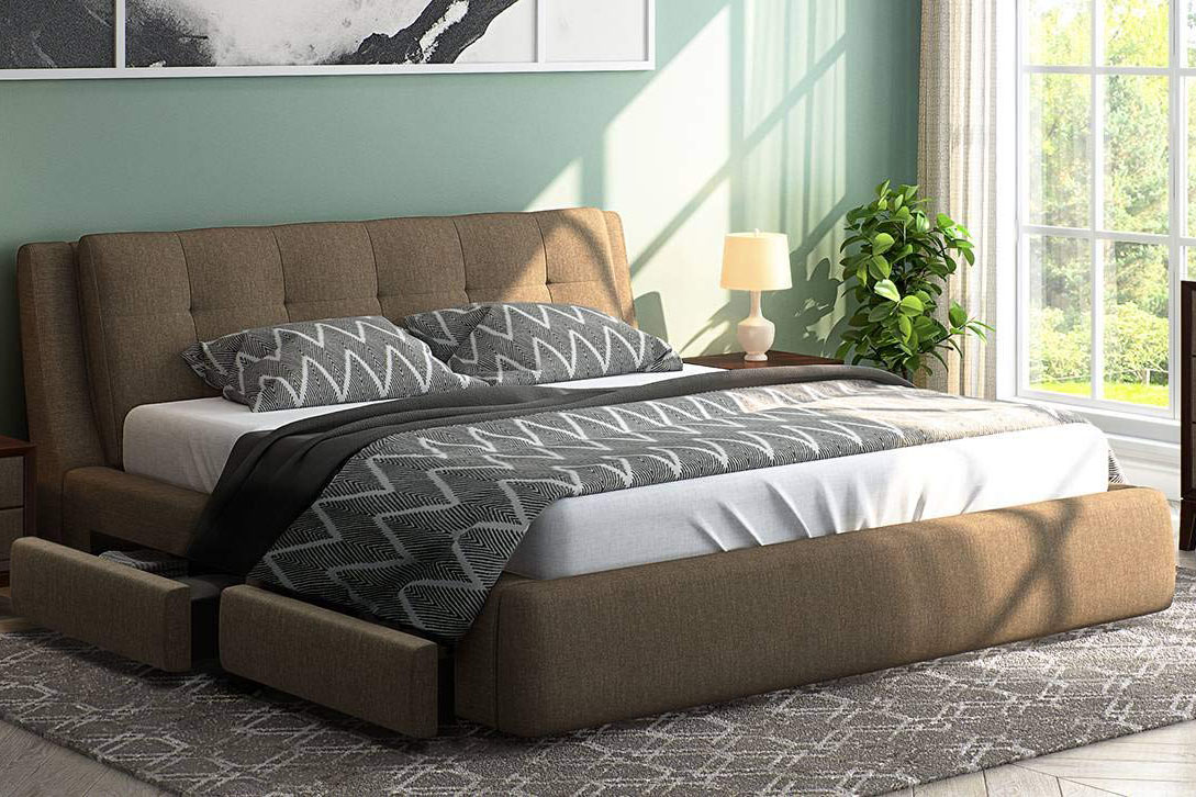 Giường ngủ bọc nỉ nhỏ gọn B222