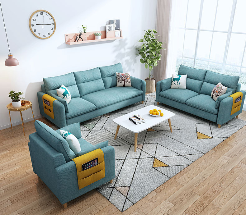 Sofa vải nỉ đẹp cho phòng khách nhỏ S596 | Dreamhouse