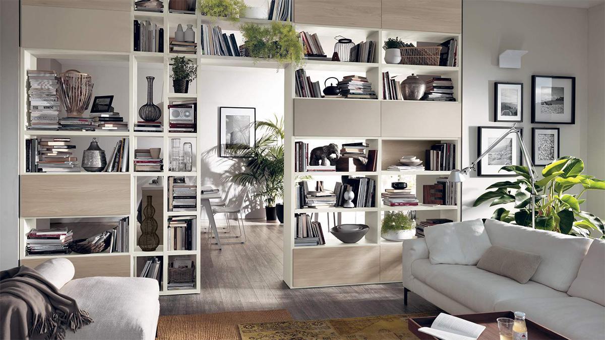 hộp phong cách mở được làm từ những kệ đơn giản