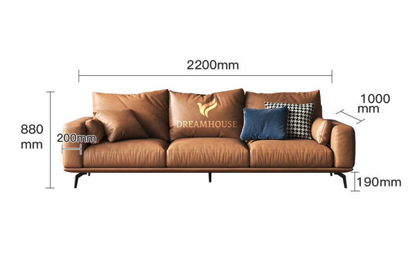 Kích thước sofa có thể tùy biến theo căn hộ