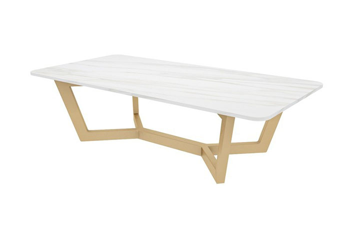 Bàn trà chân Cone mặt đá T393 mới lạ