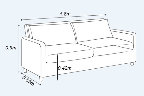 Kích thước ghế Sofa văng như thế nào là kích thước tiêu chuẩn