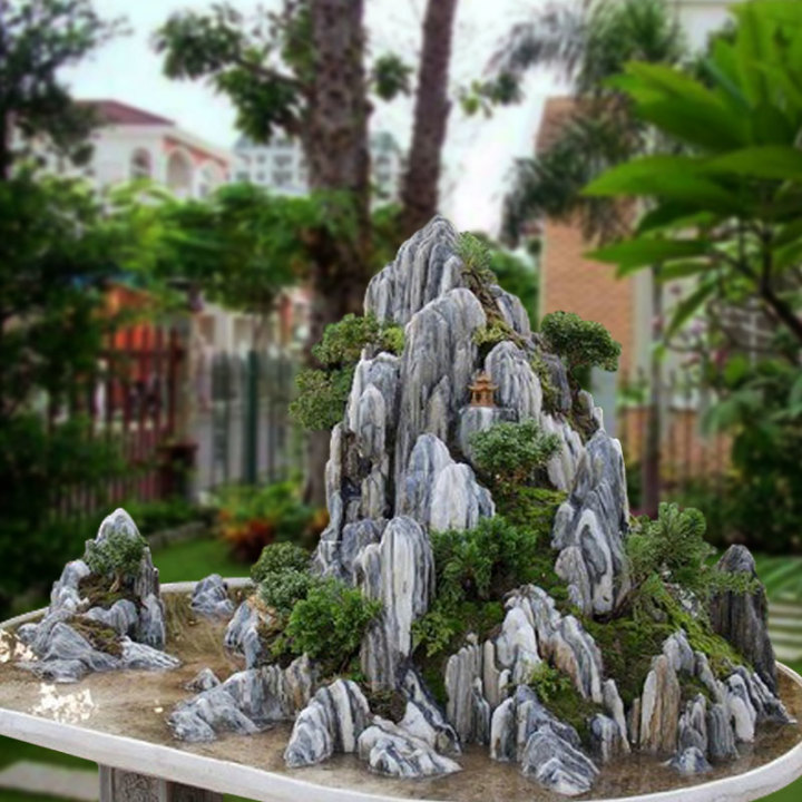 Tiểu cảnh hòn non bộ cho sân vườn theo phong thủy Tiểu cảnh hòn non bộ cho sân vườn theo phong thủy