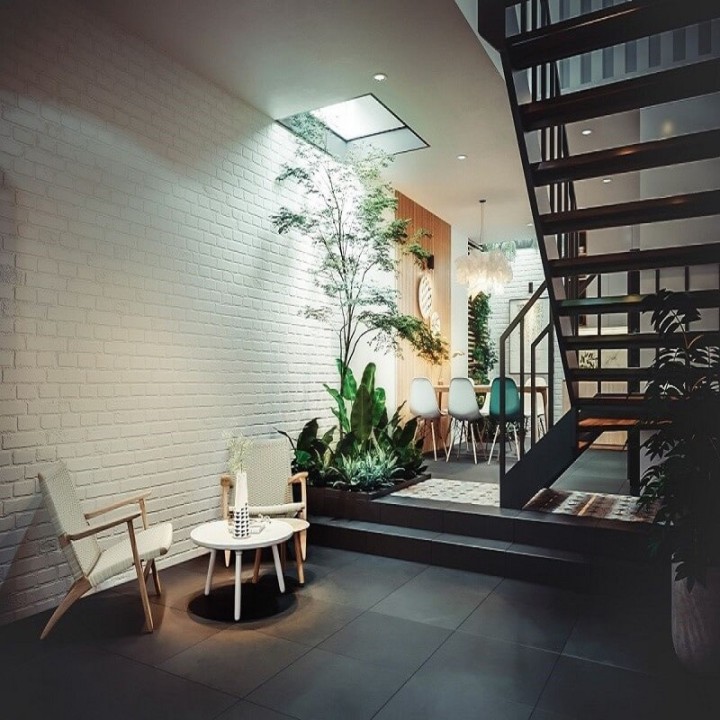 Tiểu cảnh giếng trời Tiểu cảnh giếng trời