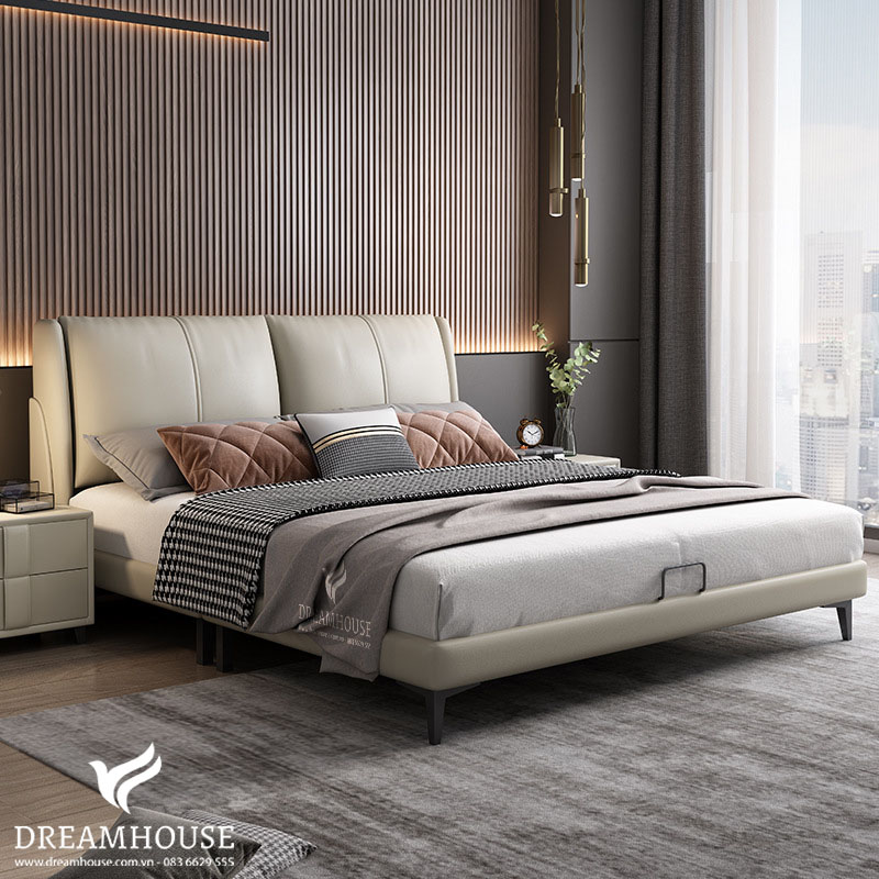 Giường ngủ bọc da sang trọng và bền đẹp