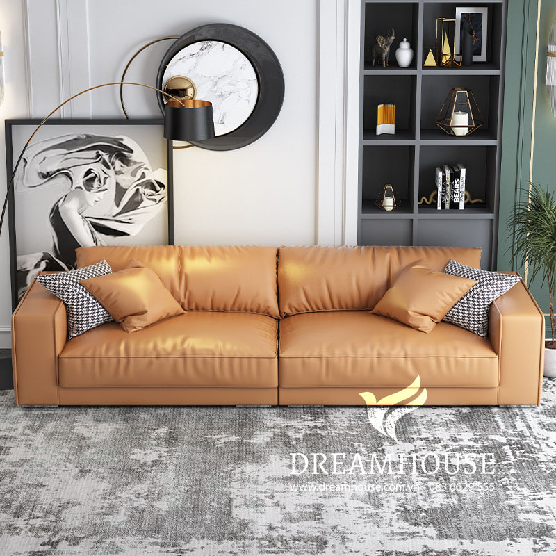 Ghế sofa văng kiểu dáng sang trọng bọc da Công nghiệp
