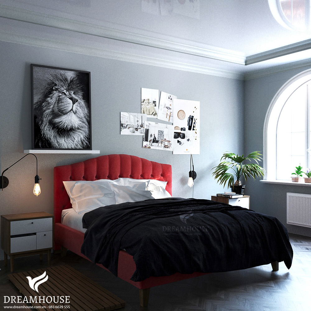 Giường ngủ Scandinavian B930 thiết kế theo phong cách Bắc Âu