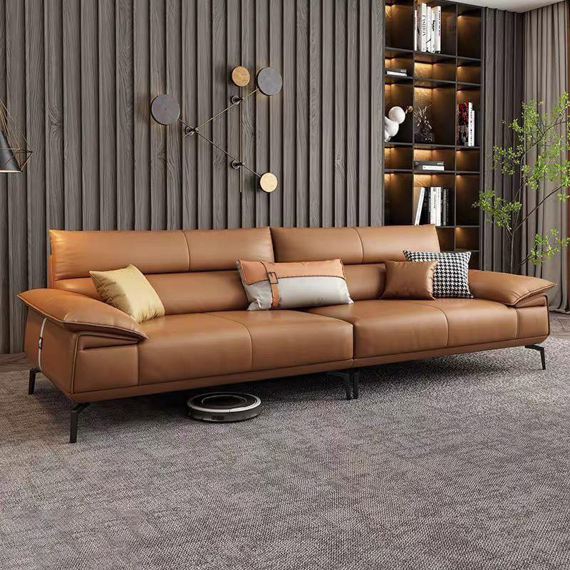 Sofa văng S771 màu vàng bò nổi bật