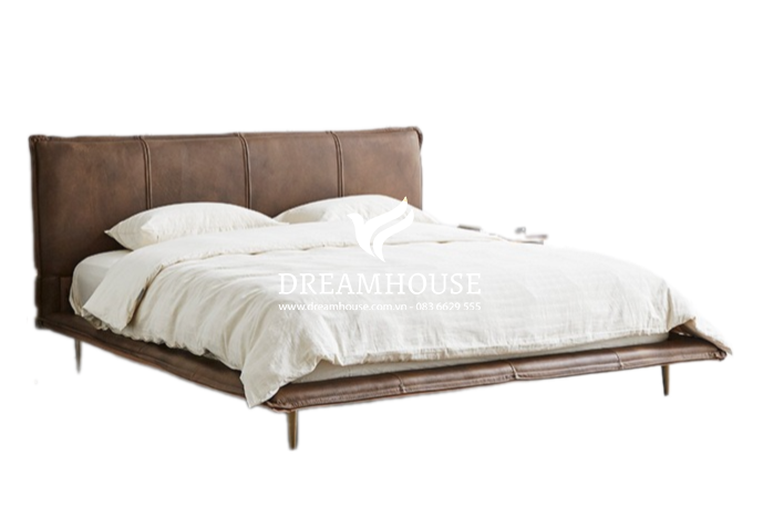 Giường bọc da phong cách tối giản B619
