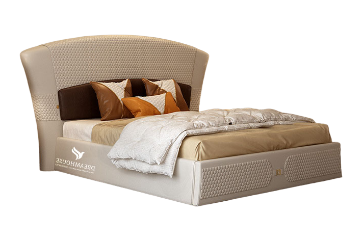 Giường bọc da phong cách tối giản B632