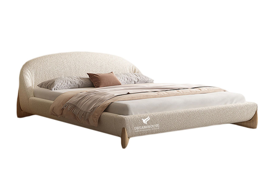 Giường bọc vải lông cừu B325
