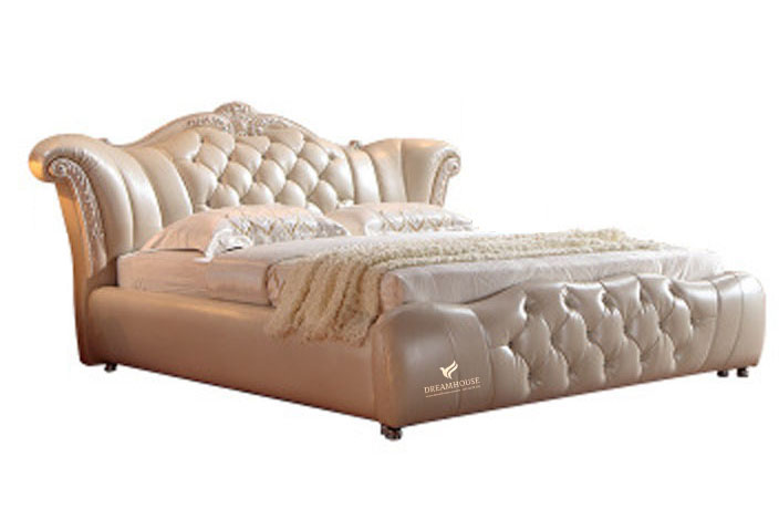 Giường phong cách Châu Âu cổ điển sang trọng B303