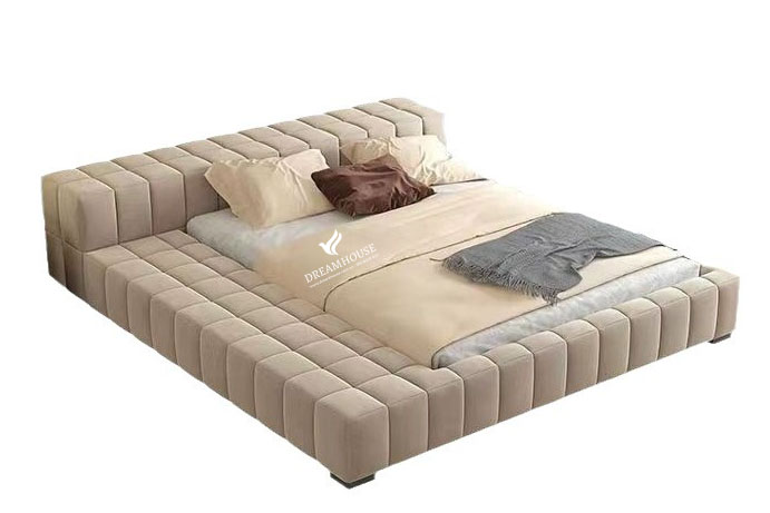 Giường Squaring bọc nỉ cao cấp B316