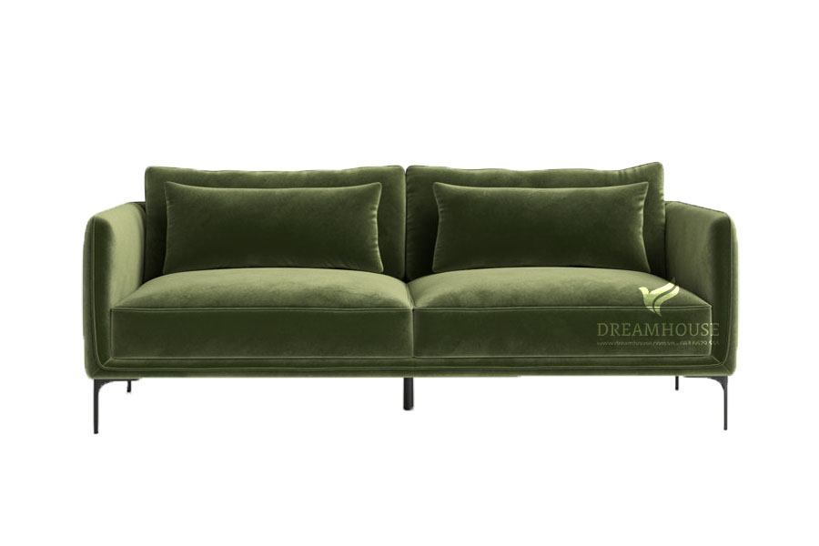 Sofa văng bọc nỉ cỏ may S336