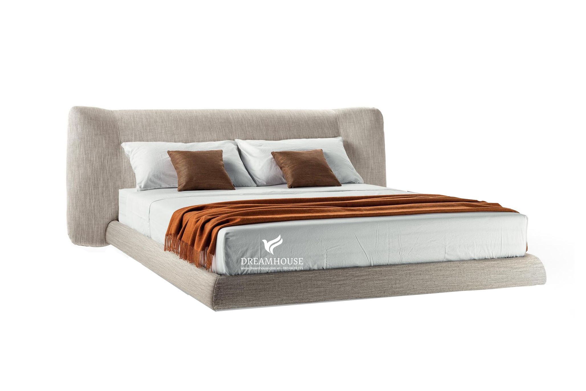 Giường Lago bọc nỉ cao cấp B341