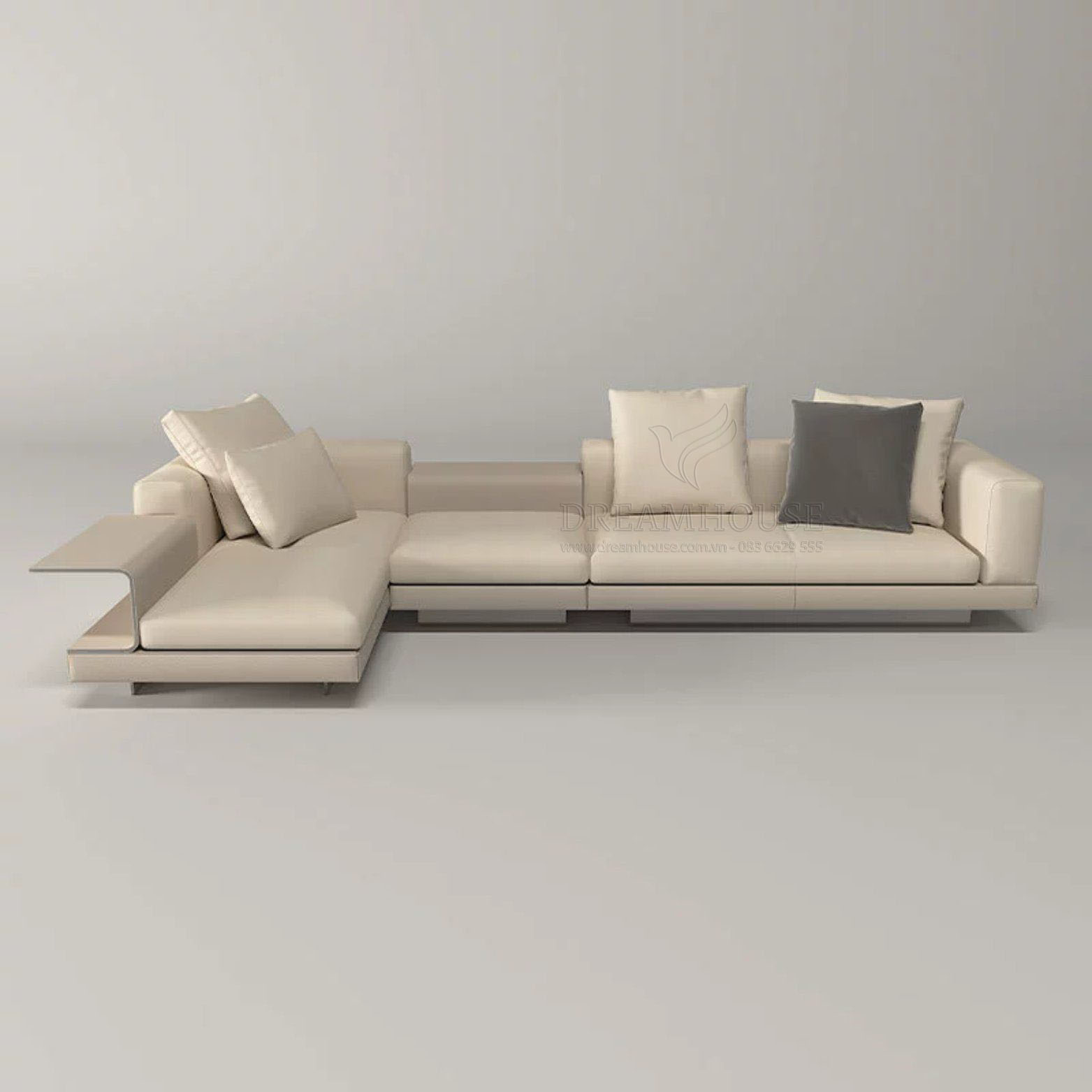 Phiên bản sofa góc L của dòng S756 màu kem