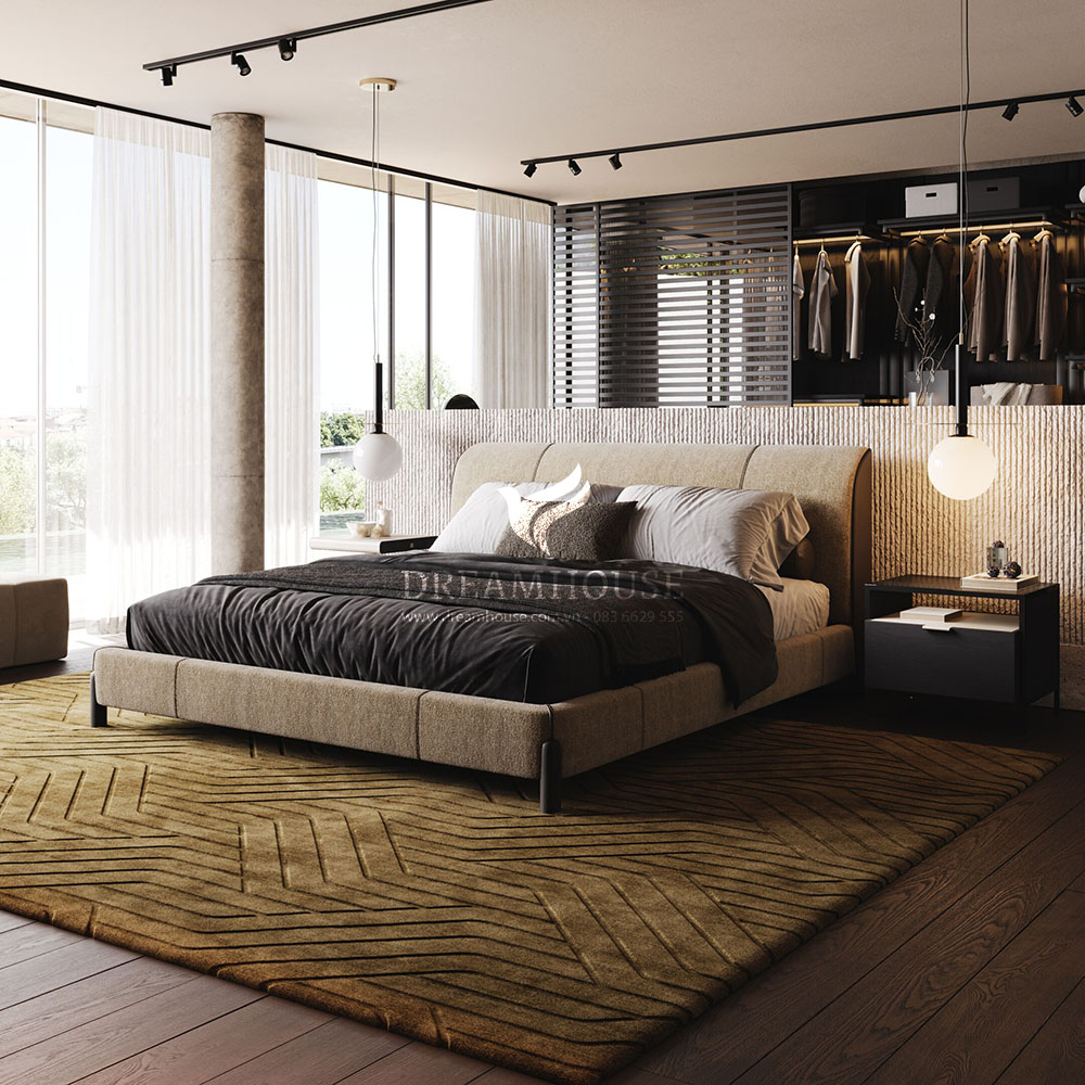 Giường ngủ bọc da hiện đại B859